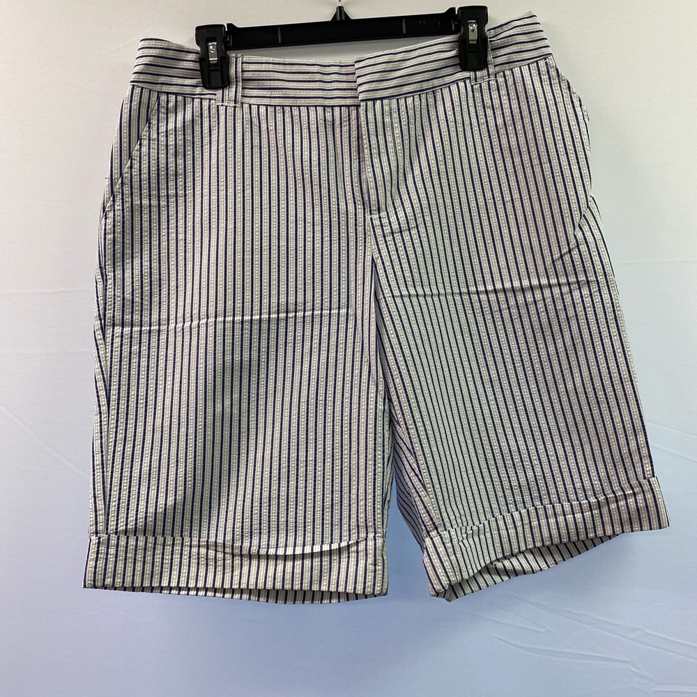 Columbia Seersucker Blue & White Bermuda Shorts